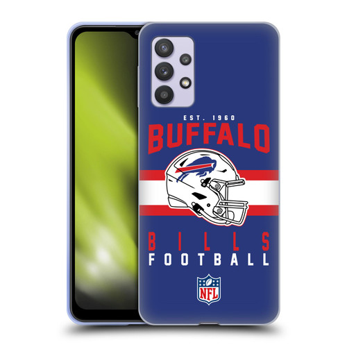 NFL Buffalo Bills Graphics Helmet Typography Soft Gel Case for Samsung Galaxy A32 5G / M32 5G (2021)