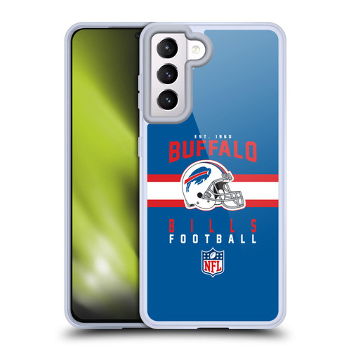 NFL Buffalo Bills Graphics Helmet Typography Soft Gel Case for Samsung Galaxy S21 5G