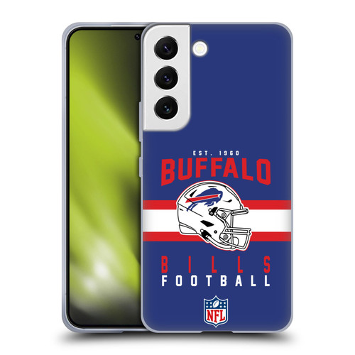 NFL Buffalo Bills Graphics Helmet Typography Soft Gel Case for Samsung Galaxy S22 5G