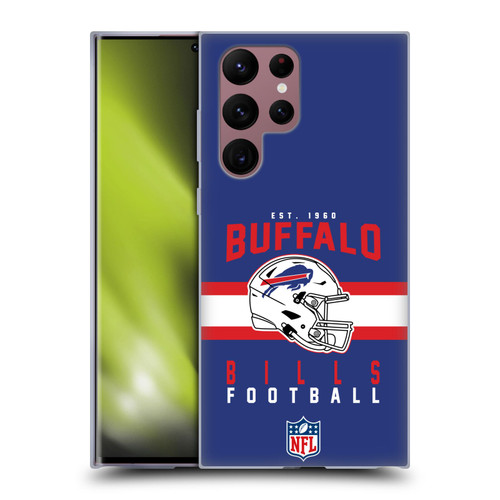 NFL Buffalo Bills Graphics Helmet Typography Soft Gel Case for Samsung Galaxy S22 Ultra 5G