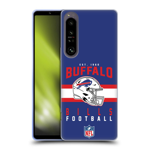NFL Buffalo Bills Graphics Helmet Typography Soft Gel Case for Sony Xperia 1 IV