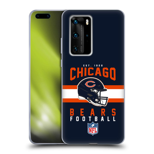 NFL Chicago Bears Graphics Helmet Typography Soft Gel Case for Huawei P40 Pro / P40 Pro Plus 5G