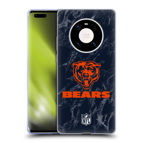 NFL Chicago Bears Graphics Coloured Marble Soft Gel Case for Huawei Mate 40 Pro 5G