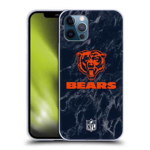NFL Chicago Bears Graphics Coloured Marble Soft Gel Case for Apple iPhone 12 / iPhone 12 Pro