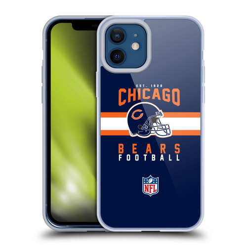 NFL Chicago Bears Graphics Helmet Typography Soft Gel Case for Apple iPhone 12 / iPhone 12 Pro