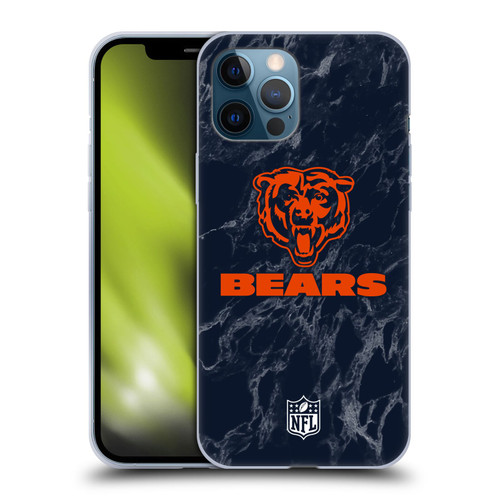 NFL Chicago Bears Graphics Coloured Marble Soft Gel Case for Apple iPhone 12 Pro Max