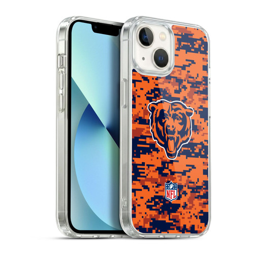 NFL Chicago Bears Graphics Digital Camouflage Soft Gel Case for Apple iPhone 13