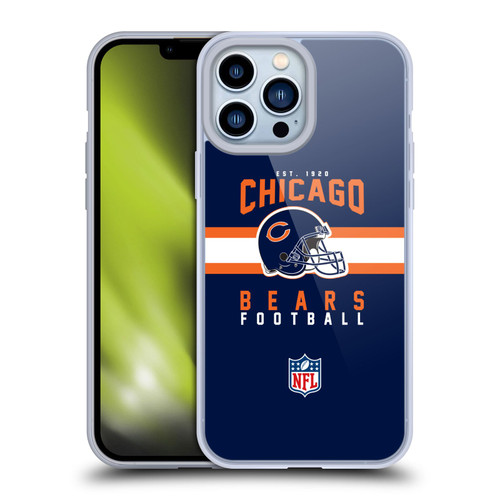 NFL Chicago Bears Graphics Helmet Typography Soft Gel Case for Apple iPhone 13 Pro Max NFL Chicago Bears Graphics Helmet Typography Soft Gel Case for Apple iPhone 13 Pro Max