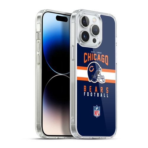 NFL Chicago Bears Graphics Helmet Typography Soft Gel Case for Apple iPhone 13 Pro Max