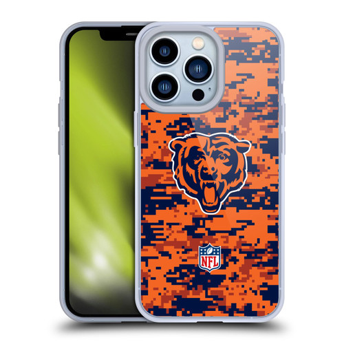 NFL Chicago Bears Graphics Digital Camouflage Soft Gel Case for Apple iPhone 13 Pro