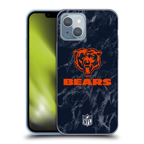 NFL Chicago Bears Graphics Coloured Marble Soft Gel Case for Apple iPhone 14