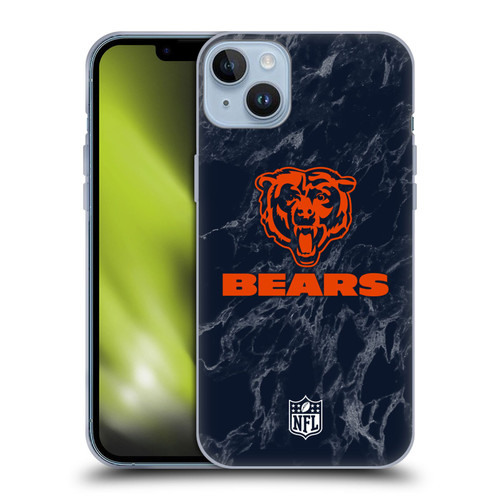NFL Chicago Bears Graphics Coloured Marble Soft Gel Case for Apple iPhone 14 Plus