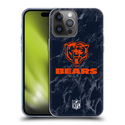 NFL Chicago Bears Graphics Coloured Marble Soft Gel Case for Apple iPhone 14 Pro Max
