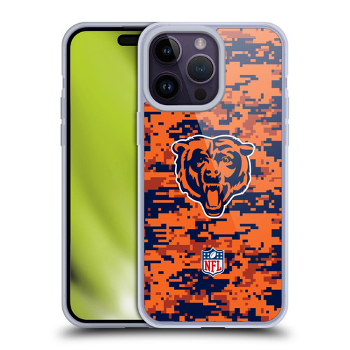 NFL Chicago Bears Graphics Digital Camouflage Soft Gel Case for Apple iPhone 14 Pro Max