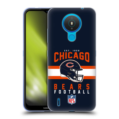 NFL Chicago Bears Graphics Helmet Typography Soft Gel Case for Nokia 1.4