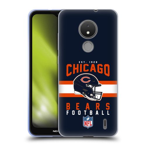 NFL Chicago Bears Graphics Helmet Typography Soft Gel Case for Nokia C21