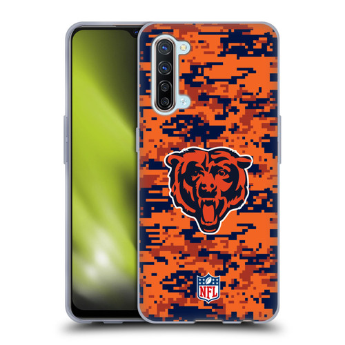 NFL Chicago Bears Graphics Digital Camouflage Soft Gel Case for OPPO Find X2 Lite 5G
