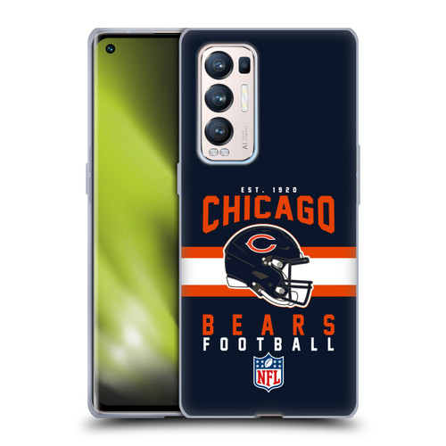 NFL Chicago Bears Graphics Helmet Typography Soft Gel Case for OPPO Find X3 Neo / Reno5 Pro+ 5G