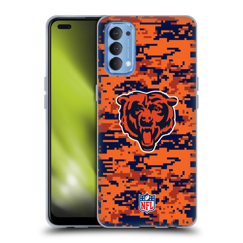 NFL Chicago Bears Graphics Digital Camouflage Soft Gel Case for OPPO Reno 4 5G