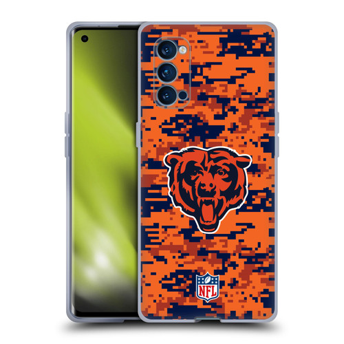 NFL Chicago Bears Graphics Digital Camouflage Soft Gel Case for OPPO Reno 4 Pro 5G