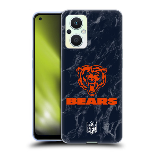NFL Chicago Bears Graphics Coloured Marble Soft Gel Case for OPPO Reno8 Lite