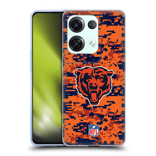 NFL Chicago Bears Graphics Digital Camouflage Soft Gel Case for OPPO Reno8 Pro