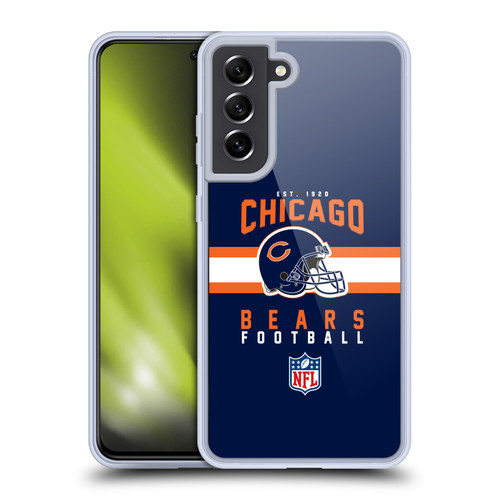 NFL Chicago Bears Graphics Helmet Typography Soft Gel Case for Samsung Galaxy S21 FE 5G