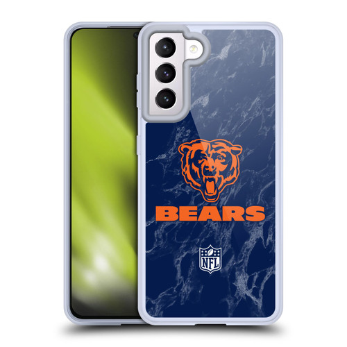 NFL Chicago Bears Graphics Coloured Marble Soft Gel Case for Samsung Galaxy S21 5G