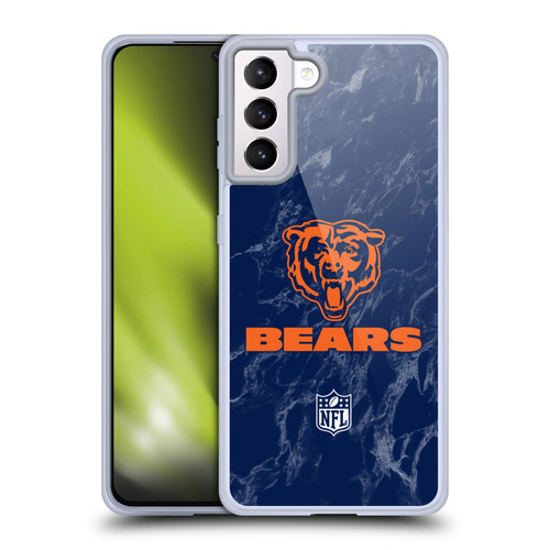 NFL Chicago Bears Graphics Coloured Marble Soft Gel Case for Samsung Galaxy S21+ 5G