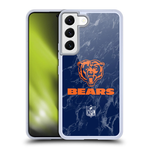 NFL Chicago Bears Graphics Coloured Marble Soft Gel Case for Samsung Galaxy S22 5G