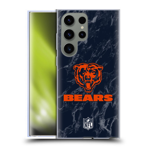 NFL Chicago Bears Graphics Coloured Marble Soft Gel Case for Samsung Galaxy S23 Ultra 5G