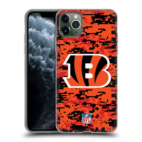 NFL Cincinnati Bengals Graphics Digital Camouflage Soft Gel Case for Apple iPhone 11 Pro Max