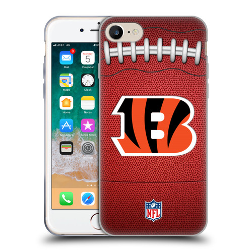 NFL Cincinnati Bengals Graphics Football Soft Gel Case for Apple iPhone 7 / 8 / SE 2020 & 2022