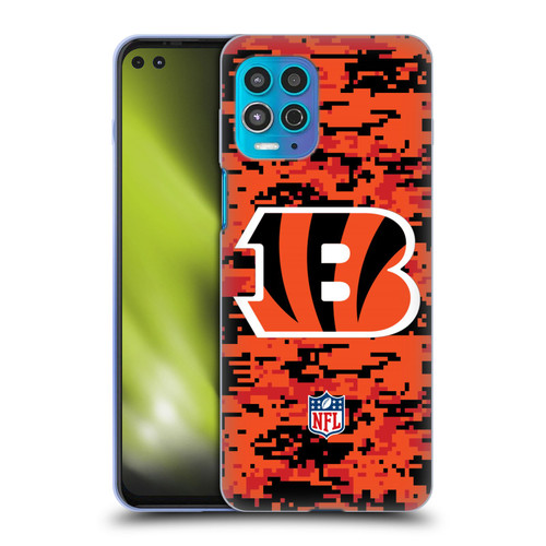 NFL Cincinnati Bengals Graphics Digital Camouflage Soft Gel Case for Motorola Moto G100