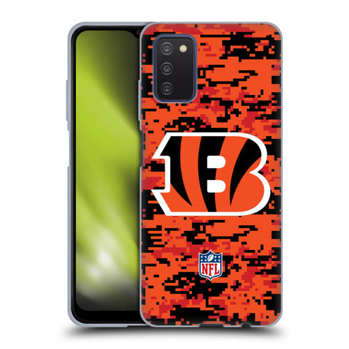 NFL Cincinnati Bengals Graphics Digital Camouflage Soft Gel Case for Samsung Galaxy A03s (2021)