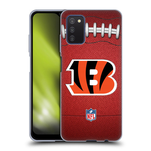 NFL Cincinnati Bengals Graphics Football Soft Gel Case for Samsung Galaxy A03s (2021)
