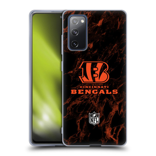 NFL Cincinnati Bengals Graphics Coloured Marble Soft Gel Case for Samsung Galaxy S20 FE / 5G