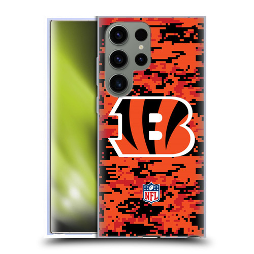 NFL Cincinnati Bengals Graphics Digital Camouflage Soft Gel Case for Samsung Galaxy S23 Ultra 5G
