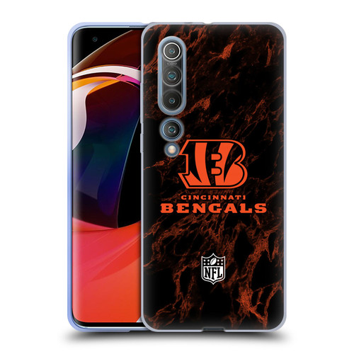 NFL Cincinnati Bengals Graphics Coloured Marble Soft Gel Case for Xiaomi Mi 10 5G / Mi 10 Pro 5G