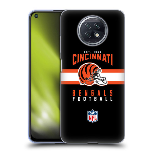 NFL Cincinnati Bengals Graphics Helmet Typography Soft Gel Case for Xiaomi Redmi Note 9T 5G