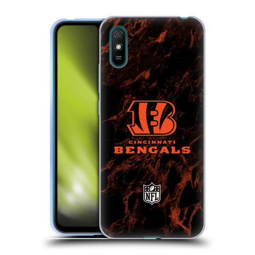 NFL Cincinnati Bengals Graphics Coloured Marble Soft Gel Case for Xiaomi Redmi 9A / Redmi 9AT