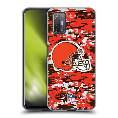 NFL Cleveland Browns Graphics Digital Camouflage Soft Gel Case for HTC Desire 21 Pro 5G