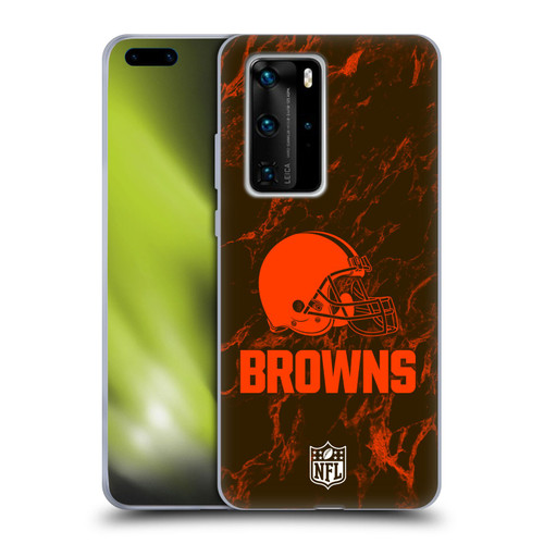 NFL Cleveland Browns Graphics Coloured Marble Soft Gel Case for Huawei P40 Pro / P40 Pro Plus 5G