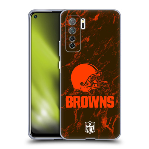 NFL Cleveland Browns Graphics Coloured Marble Soft Gel Case for Huawei Nova 7 SE/P40 Lite 5G