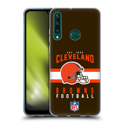 NFL Cleveland Browns Graphics Helmet Typography Soft Gel Case for Huawei Y6p