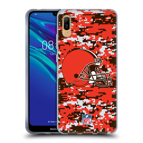 NFL Cleveland Browns Graphics Digital Camouflage Soft Gel Case for Huawei Y6 Pro (2019)