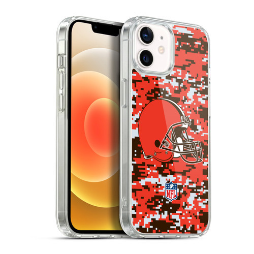 NFL Cleveland Browns Graphics Digital Camouflage Soft Gel Case for Apple iPhone 12 / iPhone 12 Pro & MagSafe