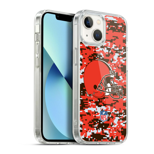 NFL Cleveland Browns Graphics Digital Camouflage Soft Gel Case for Apple iPhone 13