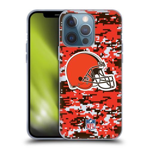 NFL Cleveland Browns Graphics Digital Camouflage Soft Gel Case for Apple iPhone 13 Pro
