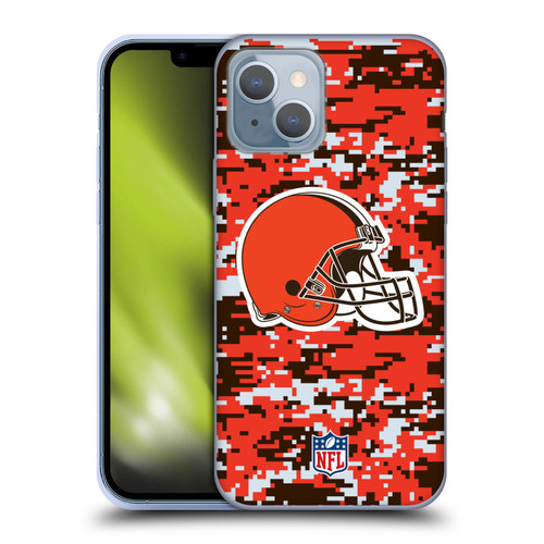 NFL Cleveland Browns Graphics Digital Camouflage Soft Gel Case for Apple iPhone 14